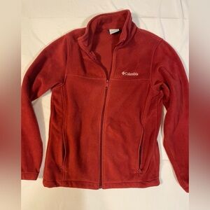 Columbia Rust Color Full-Zip Teddy Jacket